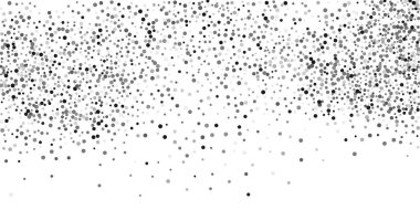 Beyaz arka planda gümüş konfeti noktası. Lüks şenlik geçmişi. Dekoratif unsur. Tasarım elementi. Vektör illüstrasyonu, EPS 10. 