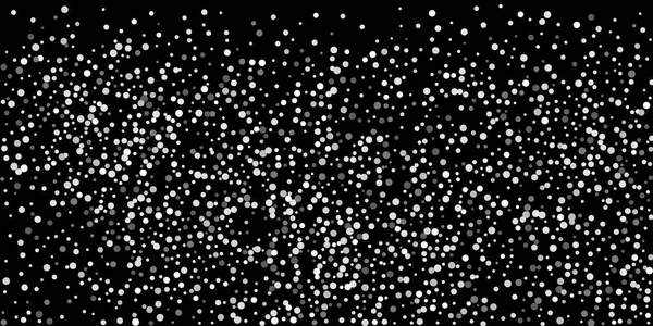 Confettis Argentés Sur Fond Noir Illustration Une Goutte Particules Brillantes — Image vectorielle