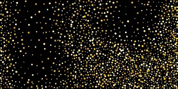 Χρυσά Κομφετί Μαύρο Φόντο Πολυτελές Εορταστικό Φόντο Διακοσμητικό Στοιχείο Στοιχείο — Διανυσματικό Αρχείο