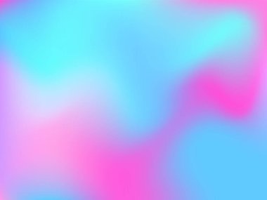 Sanal arkaplan. Bulanık geleceksel deseni olan parlak, pürüzsüz bir ağ. Moda reklam vektörü. Yazdırma ürünleri için yoğun holografik spektrum gradyanı,.