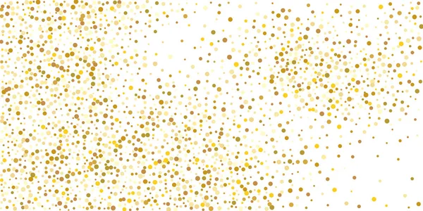 白い背景に金色の輝きのコンフェッティ 豪華なお祝いの背景 装飾的な要素 デザインの要素 ベクターイラスト Eps — ストックベクタ