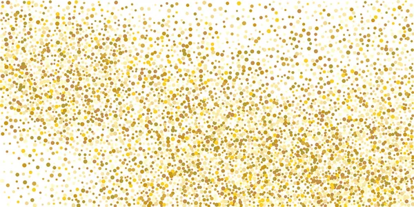 Золота Крапка Конфетті Білому Тлі Ілюстрація Краплі Блискучих Частинок Декоративний — стоковий вектор