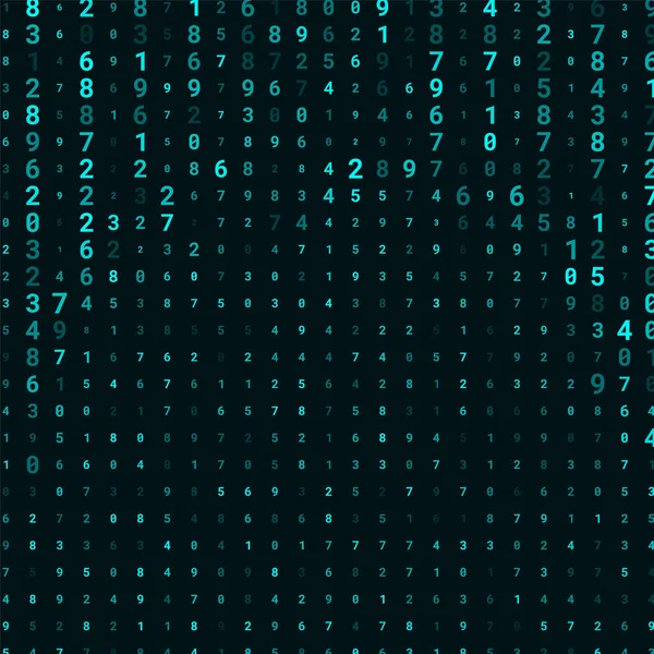 デジタル壁紙デザインのための現代的なデザイン コンセプトビジネスの背景 黒のネオン番号の概要技術的背景 ハッカーの概念のイラスト コンピュータコードデータ ベクトル — ストックベクタ
