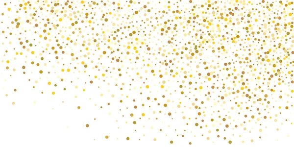 Goldenes Glitzerkonfetti Auf Weißem Hintergrund Illustration Eines Tropfens Glänzender Teilchen — Stockvektor