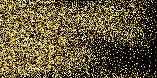 Confettis Point Sur Fond Noir Fond Fête Luxe Elément Décoratif — Image vectorielle