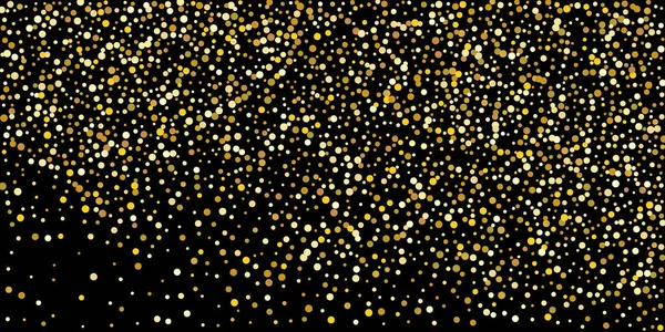 Confete Ponto Dourado Fundo Preto Ilustração Uma Gota Partículas Brilhantes —  Vetores de Stock