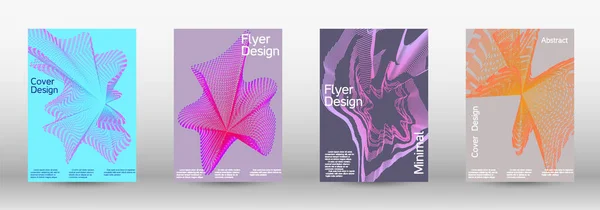 Artistieke Covers Ontwerp Een Set Moderne Abstracte Covers Toekomstige Futuristische — Stockvector