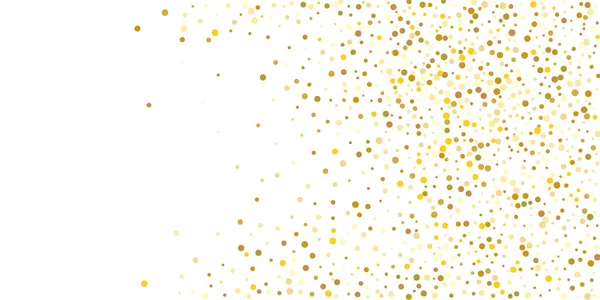 Zlaté Třpytky Konfety Bílém Pozadí Luxusní Slavnostní Zázemí Dekorativní Prvek — Stockový vektor
