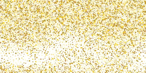 Goldenes Konfetti Auf Weißem Hintergrund Illustration Eines Tropfens Glänzender Teilchen — Stockvektor