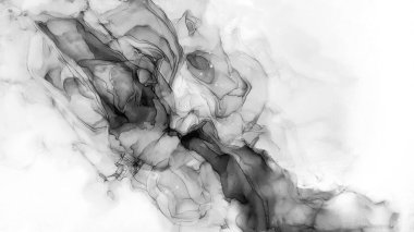 Tek renkli mürekkep sıvısı. Platinyum Ev Yapımı Banner. Soyut Efekt. Tekstil tasarımı için gri tonlu suluboya ile modern illüstrasyon. Gümüş lekeli yüzey. Soyut yazdırma.