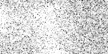 Beyaz arka planda gümüş konfeti noktası. Parlak parçacıkların yansıması. Dekoratif unsur. Tasarım elementi. Vektör illüstrasyonu, EPS 10. 