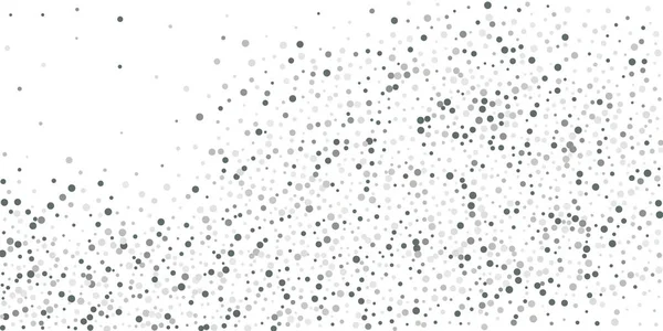 Silbernes Konfetti Auf Weißem Hintergrund Illustration Eines Tropfens Glänzender Teilchen — Stockvektor