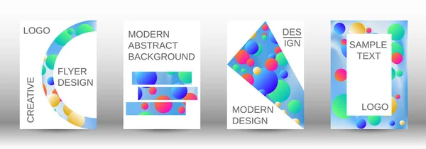 具有圆形背景的创意 一套现代抽象的封面 未来的带有抽象球的未来主义模板 用于旗帜 小册子 杂志设计 — 图库矢量图片