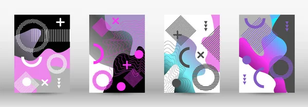 Modernas cubiertas de fondo memphis, gran diseño para cualquier propósito. — Vector de stock