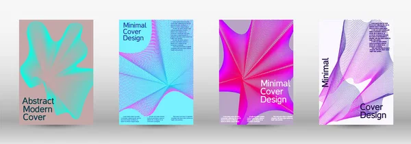 Artistic covers design. A set of modern abstract covers. Creative backgrounds from abstract lines to create a fashionable abstract cover — Stock Vector