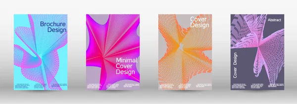 Cubre el diseño artístico. Un conjunto de cubiertas abstractas modernas. Fondos creativos de líneas abstractas para crear una portada abstracta de moda — Vector de stock