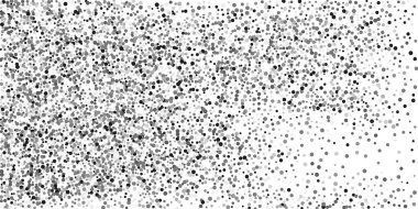 Beyaz arka planda gümüş konfeti noktası. Lüks şenlik geçmişi. Dekoratif unsur. Tasarım elementi. Vektör illüstrasyonu, EPS 10. 