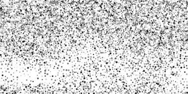  Beyaz arka planda gümüş simli konfeti. Lüks şenlik geçmişi. Dekoratif unsur. Tasarım elementi. Vektör illüstrasyonu, EPS 10. 