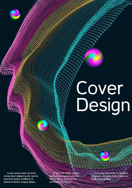 Minsta Vektortäckning Kreativa Flytande Färger Bakgrunder Kreativt Ljud Bakgrund Med — Stock vektor