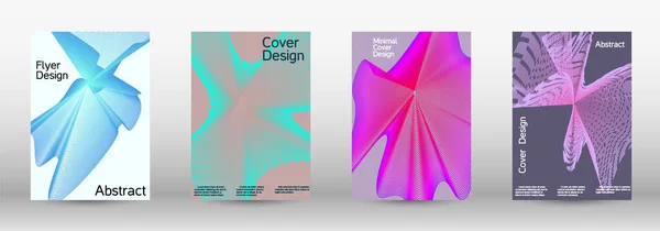 Cubre Diseño Artístico Conjunto Cubiertas Abstractas Modernas Fondos Fluidos Creativos — Archivo Imágenes Vectoriales