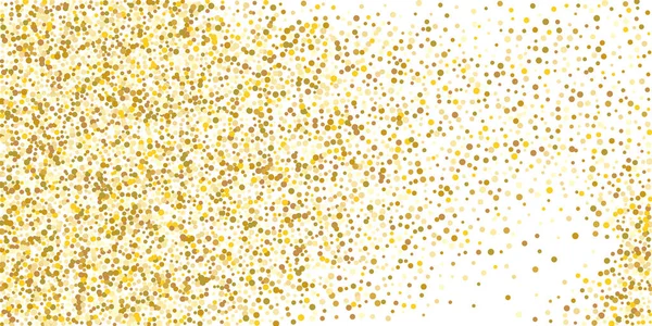 Золотий Блиск Конфетті Білому Тлі Розкішний Святковий Фон Декоративний Елемент — стоковий вектор