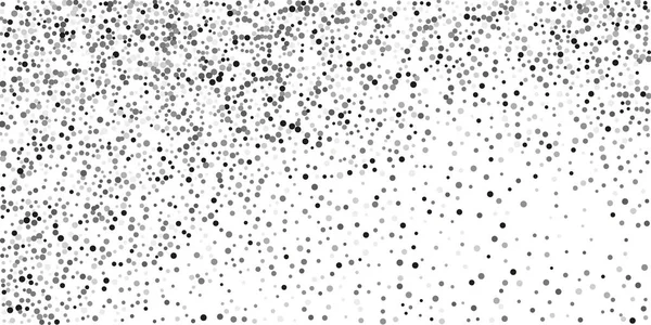 Silver Glitter Konfetti Vit Bakgrund Illustration Droppe Blanka Partiklar Dekorativa — Stock vektor