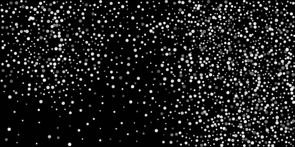 Siyah arka planda gümüş simli konfeti. Parlak parçacıkların yansıması. Dekoratif unsur. Tasarım elementi. Vektör illüstrasyonu, EPS 10. 