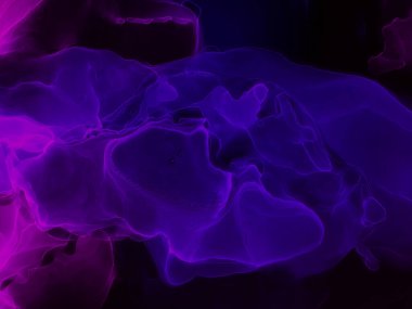 Suluboya girdap. Organik ince tuval. Arka planda güzel bir duman soyutlaması. Alkol mürekkebi. Soyut Ruhsal Akışkan.