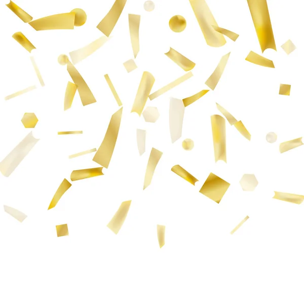 金のコンフェッティ 鮮やかなぼかし効果 お祭り騒ぎだ どんな目的にも最適なデザイン 誕生日 ゴールドの輝き ライトグレア — ストックベクタ
