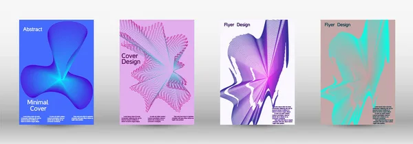Modèle Design Moderne Ensemble Couvertures Abstraites Modernes Milieux Fluides Créatifs — Image vectorielle