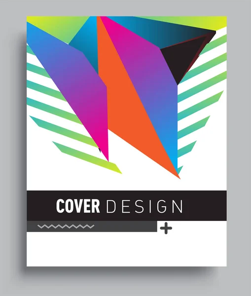 Cover Design Template Liquid Color Arrangement Abstract Lines Style Graphic — Stock Vector
