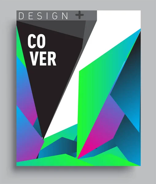 Cover Design Template Liquid Color Arrangement Abstract Lines Style Graphic — Stock vektor