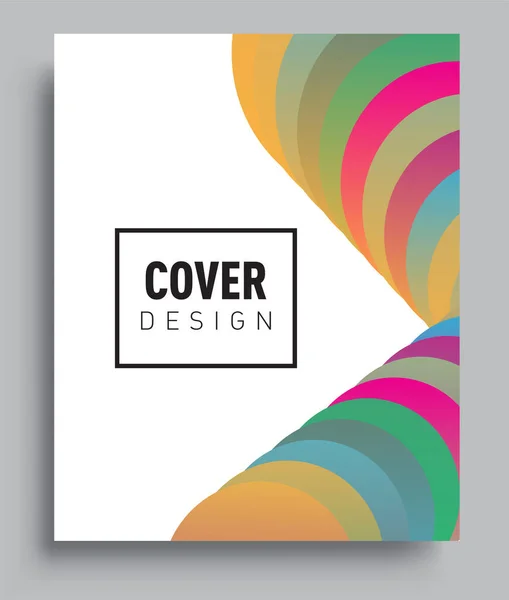 Cover Design Template Liquid Color Arrangement Abstract Lines Style Graphic — Vector de stock