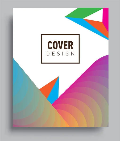 Cover Design Template Liquid Color Arrangement Abstract Lines Style Graphic —  Vetores de Stock