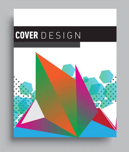 Cover Design Template Liquid Color Arrangement Abstract Lines Style Graphic — Vector de stock