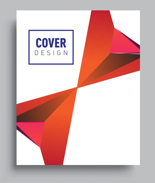 Cover Design Template Liquid Color Arrangement Abstract Lines Style Graphic — ストックベクタ