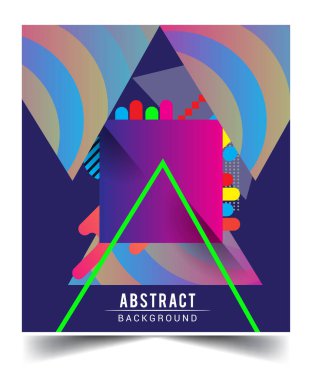 Minimalist tasarım, yaratıcı kavram soyut geometrik desen tasarımı ve renkli arkaplan. Pankartlar, broşürler, posterler, kapaklar ve afişler için uygulanabilir.