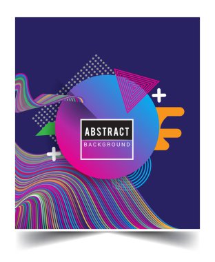 Minimalist tasarım, yaratıcı kavram soyut geometrik desen tasarımı ve renkli arkaplan. Pankartlar, broşürler, posterler, kapaklar ve afişler için uygulanabilir.