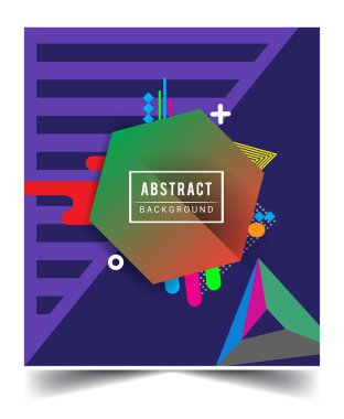 Minimalist tasarım, yaratıcı kavram soyut geometrik desen tasarımı ve renkli arkaplan. Pankartlar, broşürler, posterler, kapaklar ve afişler için uygulanabilir.