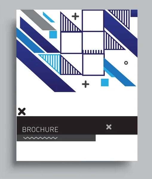 Cover Design Vorlage Mit Dreiecksform Anordnung Abstrakter Linien Und Stilistischen — Stockvektor