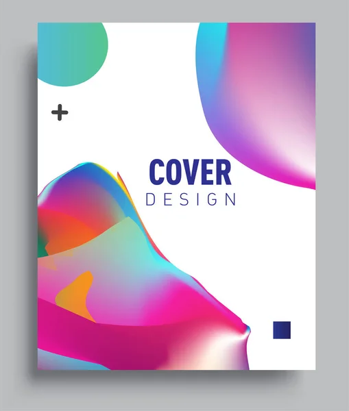 Cover Design Template Triangle Shape Arrangement Abstract Lines Style Graphic — Stock Vector