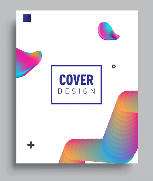 Cover Design Vorlage Mit Dreiecksform Anordnung Abstrakter Linien Und Stilistischen — Stockvektor