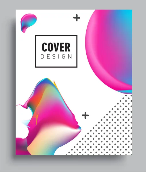 Cover Design Vorlage Mit Dreiecksform Anordnung Abstrakter Linien Und Stilistischen — Stockvektor