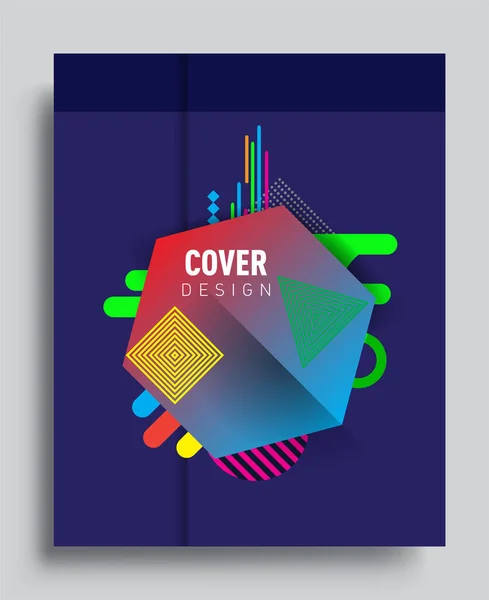 Abstract Geometric Pattern Design Background Vector Templates Modern Design Cover — Archivo Imágenes Vectoriales