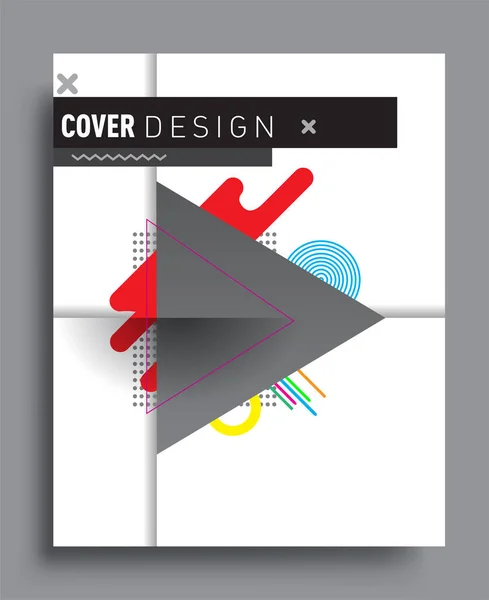 抽象幾何学的パターン設計と背景 現代的なデザイン カバー テンプレート パンフレットのベクトルテンプレート — ストックベクタ