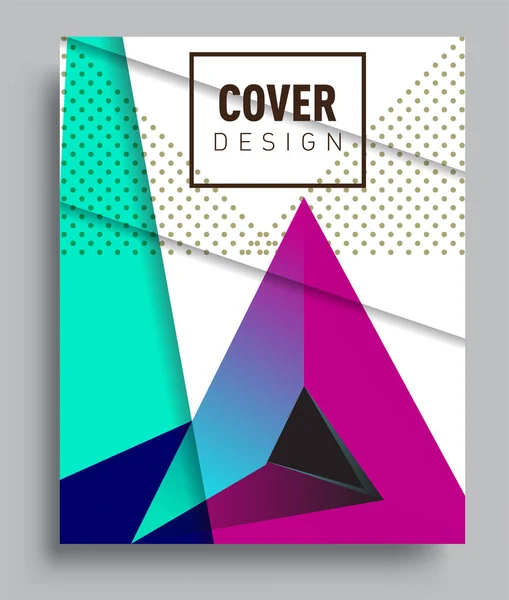 Minimalistic Cover Design Δημιουργική Έννοια Αφηρημένη Γεωμετρική Σχεδίαση Μέμφις Μοτίβο — Διανυσματικό Αρχείο
