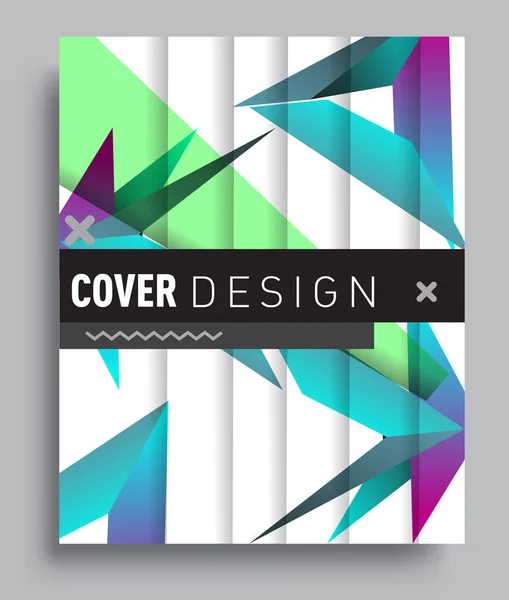 Minimalistisch Cover Design Creatief Concept Abstract Geometrisch Ontwerp Memphis Patroon — Stockvector