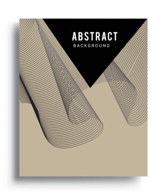 İş broşürü kapağı tasarımı için soyut geometrik çizgi desenli arka plan. Renkli, pankartlar, broşürler, posterler, kapaklar ve afişler için uygulanabilir. Vektör Tasarımı