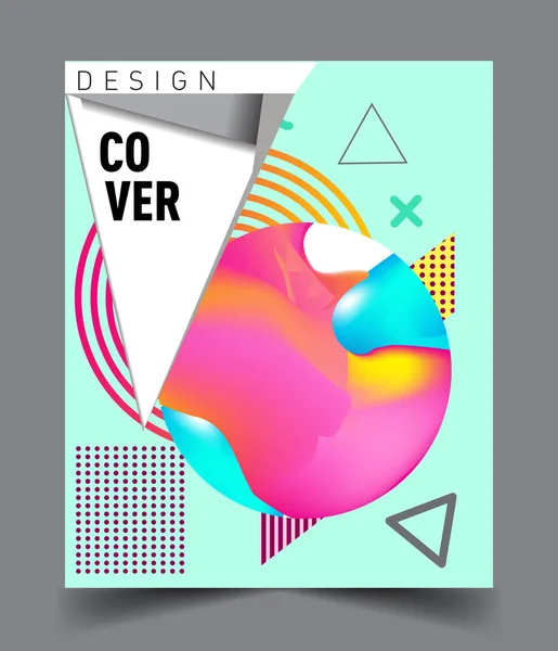 Minimalistisk Design Kreativt Koncept Abstrakt Geometrisk Mönsterdesign Och Färgstark Bakgrund — Stock vektor