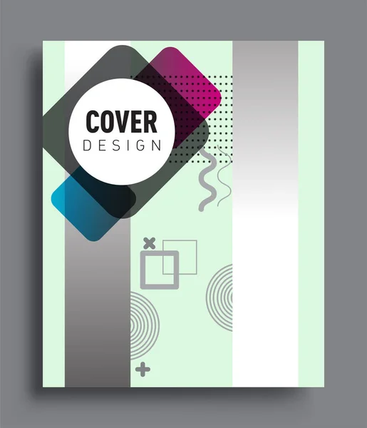 Diseño Minimalista Concepto Creativo Diseño Patrón Geométrico Abstracto Fondo Colorido — Vector de stock